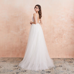 Simple Beaded Wedding Gown