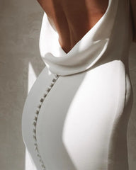 Sexy Open Back Mermaid Wedding Dress