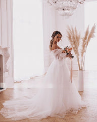 Off Shoulder Appliques Pleated Gown