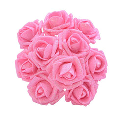 10Pcs Glitter Foam Rose Artificial Flowers Bouquet Wedding Decoration Flower Rose Home Decoration Flores Fake Rose Flower