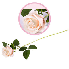 3PCS Blue Rose Artificial Flower Silk Roses Burgundy Flower Fake Rose Bunch Wedding Party Home Table Decoration