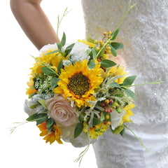 Wedding Supplies Sun Flower Sunflower Holding Flowers Artificial Flower Rose Bridal Bouquet Flower Bouquet Decoration
