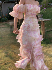 Floral Off Shoulder Gown