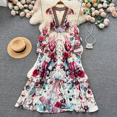 Floral Print Boho Dress