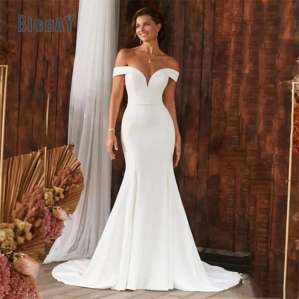 New Style Jewel Neck Sleeveless Mermaid Wedding Dress, Open Back Bridal Gown UQW0069