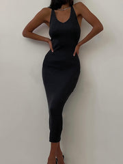 Chain Backless Bodycon Dress