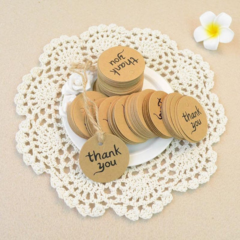 100pcs Thank You  Tag