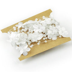 10m/lot 20MM Ivory/White Plum FLower Pearl Fishing Line Bead Garland