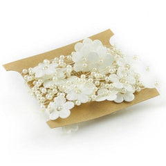 10m/lot 20MM Ivory/White Plum FLower Pearl Fishing Line Bead Garland