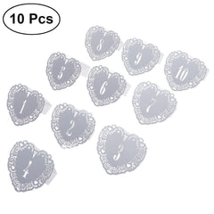 10PCS Hollow Flower Cut Name Place Card Table Decoration Small Tent Cards for Wedding Party
