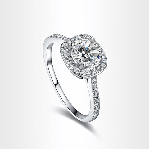 1PC Princess Square  Ring 2 Tones