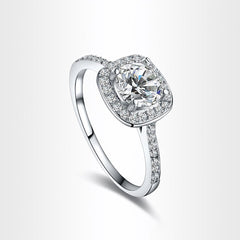 1PC Princess Square  Ring 2 Tones