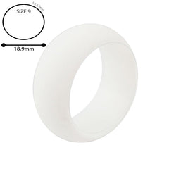 1PC Silicone Wedding Band Engagement Ring Hypoallergenic Mens Womens Jewelry