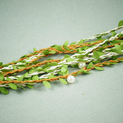 2 Meters Natural Twine String with Leaf