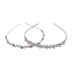 2 Pcs Wedding Rhinestones Headband