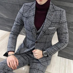 2 Piece Suits Men British Design 4 Colors