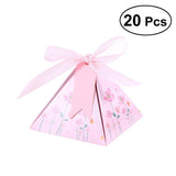 20pcs Candy Boxes Watercolor Pyramid 4 Colors