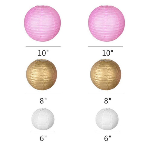 26pcs Party Decoration Paper Flower Lantern Pom Poms Kit