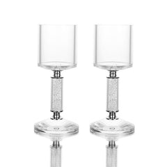2pcs/set Special Gifts Elegant Crystal Candle Holder Centerpieces
