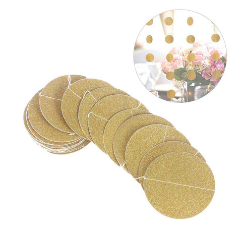 3 M Glitter Paper Garland Circle Dots Hanging 4 colors