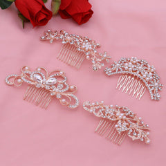 4pcs Bridal Crystal Rhinestone Hairpin Combs