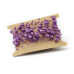 5m/lot 8MM+3MM Multi Colors Cute Pearl Fishing Line Beads Garland