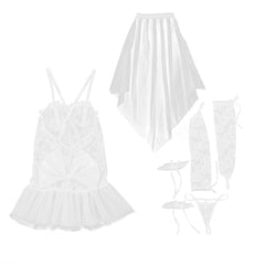 5pcs White Women Lingerie