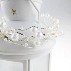 60-LED Pearl Copper Wire String Light Warm White Fairy Lights