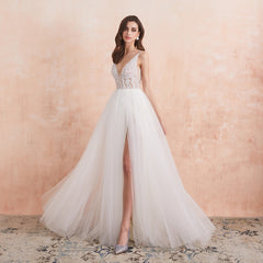 Simple Beaded Wedding Gown