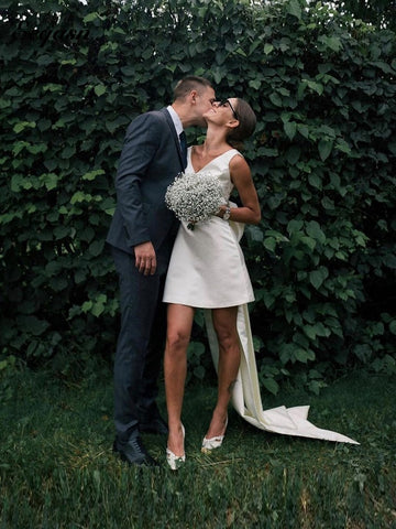 Simple Short Wedding Dress