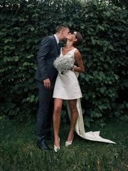 Simple Short Wedding Dress