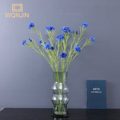 Nordic Style Artificial Flowers Long Branch Starry Cornflower Home Decorations For Wedding Home Office Artificial Plants