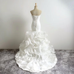 Amazing Wedding Dress Sweetheart Off Shoulder Fish Tail Lace Up