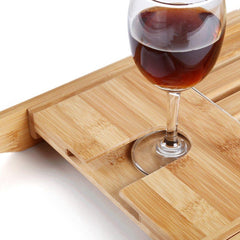 Bamboo Bathtub Caddy Shower Rack Bath Tub Tray