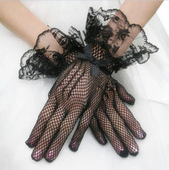 Bow Knot Short Wedding Gloves