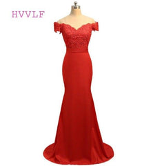 Bridesmaid Dresses Mermaid V-neck Cap Sleeves Appliques Lace Backless