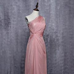 Celebrity Inspired Dress Mermaid One-shoulder Floor Length Tulle Pleated