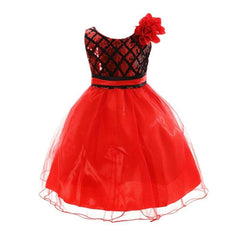 Flower Girl Evening Dress Short Mesh Kids Dress