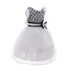Flower Girl Evening Dress Short Mesh Kids Dress