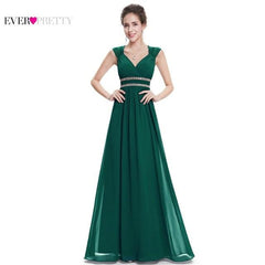 Formal Evening Dresses Long Elegant V neck Sleeveless Empire Evening Dress