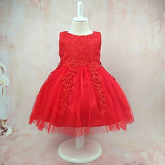 Formal Party Dress Sleeveless Flower Tulle Princess Wedding Flower Girl Dress