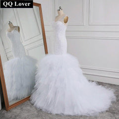 Full Beading Wedding Dress Very Sexy Mermaid/Trumpet