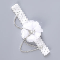 Garter Lace Rhinestone Flower
