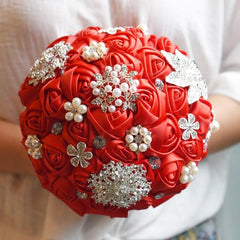 Gorgeous Red Brooch Bouquet