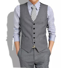 Gray 5 Button Vest