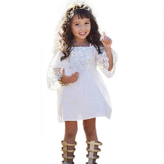 lace dress White Flower Girls Dress