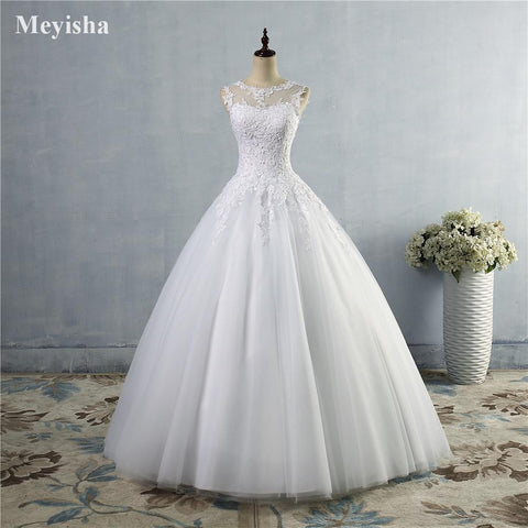 Lace White Ivory Gown Lace up back Corset Wedding Dress size 2-26W