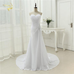 Mermaid Trumpet Chiffon Wedding Dress