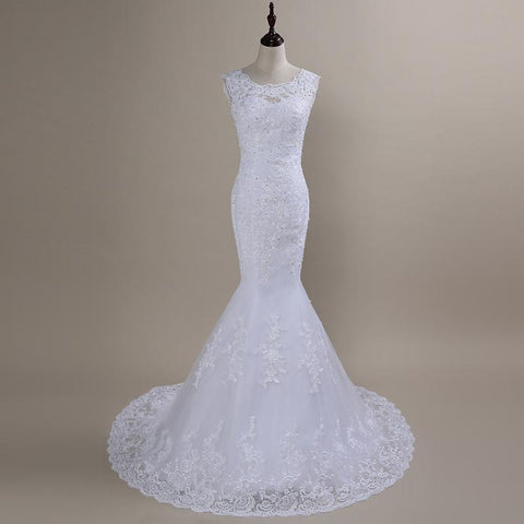 Mermaid/Trumpet Wedding Dress Beading,Appliques,Lace, Comes in Plus Size too