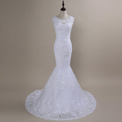 Mermaid/Trumpet Wedding Dress Beading,Appliques,Lace, Comes in Plus Size too